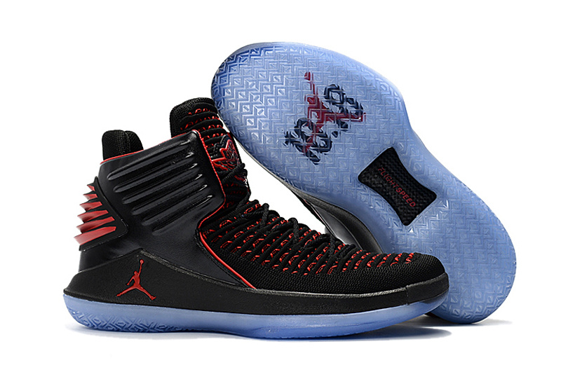 Women Air Jordan 32 Black Red Ice Sole Shoes